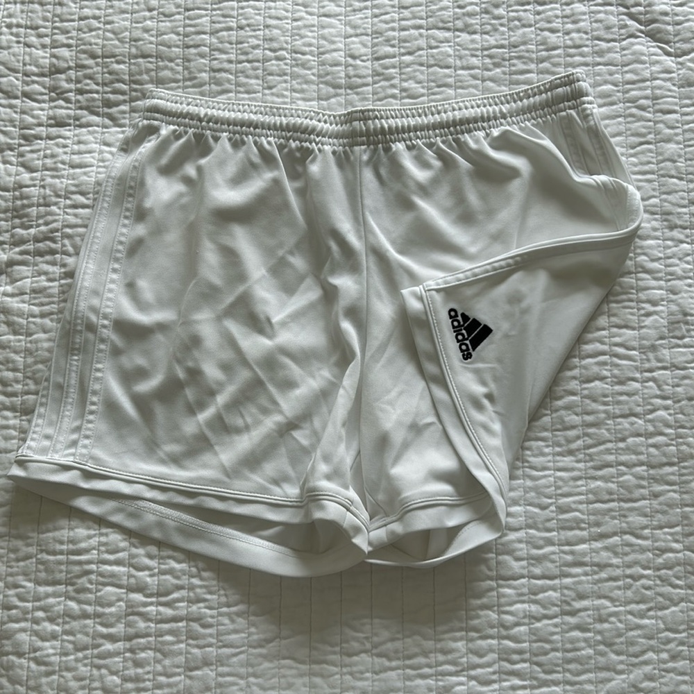 Adidas white athletic shorts